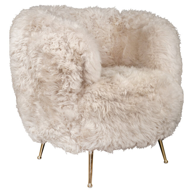 Mars & More stoel nieuw zeeland schaap creme (zelfmontage, ex tk)