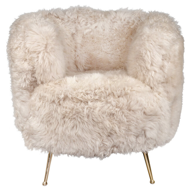 Mars & More stoel nieuw zeeland schaap creme (zelfmontage, ex tk)