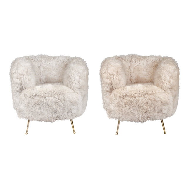 Mars & More stoel nieuw zeeland schaap creme (zelfmontage, ex tk)