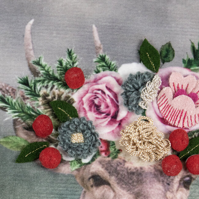 Mars & More handgemaakt kussen fleury hert 45x45cm