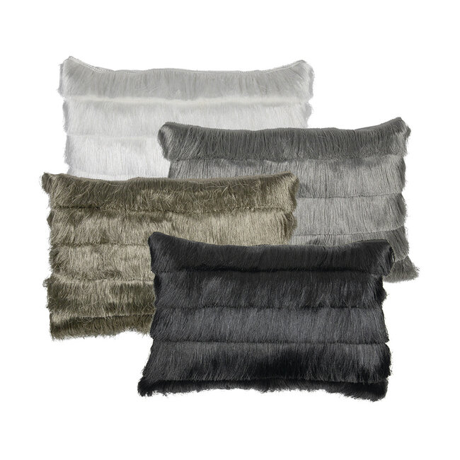 Mars & More groot kussen franjes wit 40x60cm