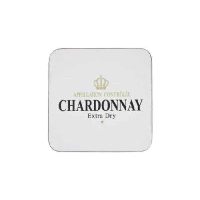 Mars & More onderzetter wijn chardonnay wit 10x10cm (6)