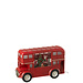 J-Line Bus Led + Muziek Kerstman Plastic Veelkleurig
