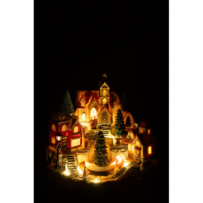 J-Line Dorpstrein Polyresin Veelkleurig