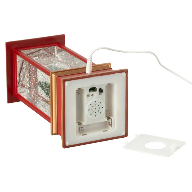 J-Line Lantaarn Kerstman Plastic Veelkleurig