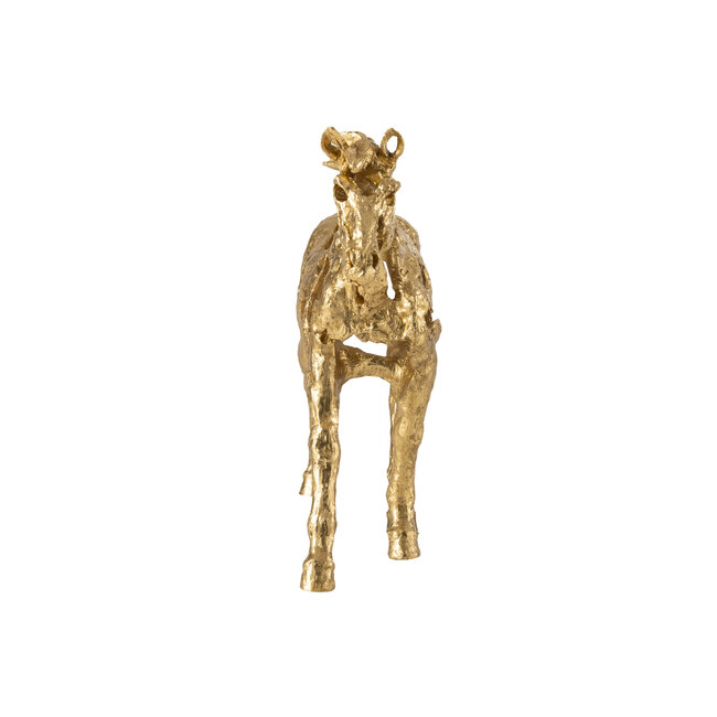 J-Line Paard Rennend Polyresin Goudkleurig Groot