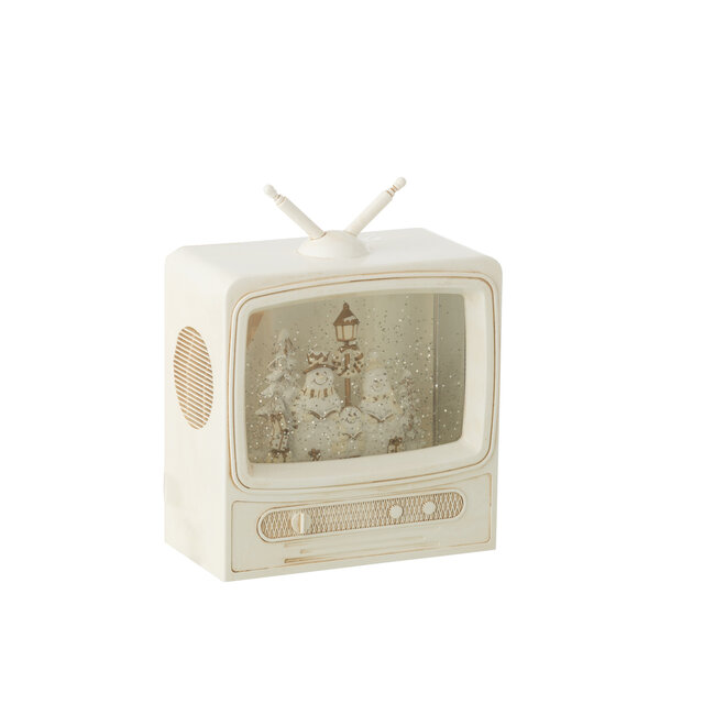 J-Line Waterbol Televisie Plastic Wit