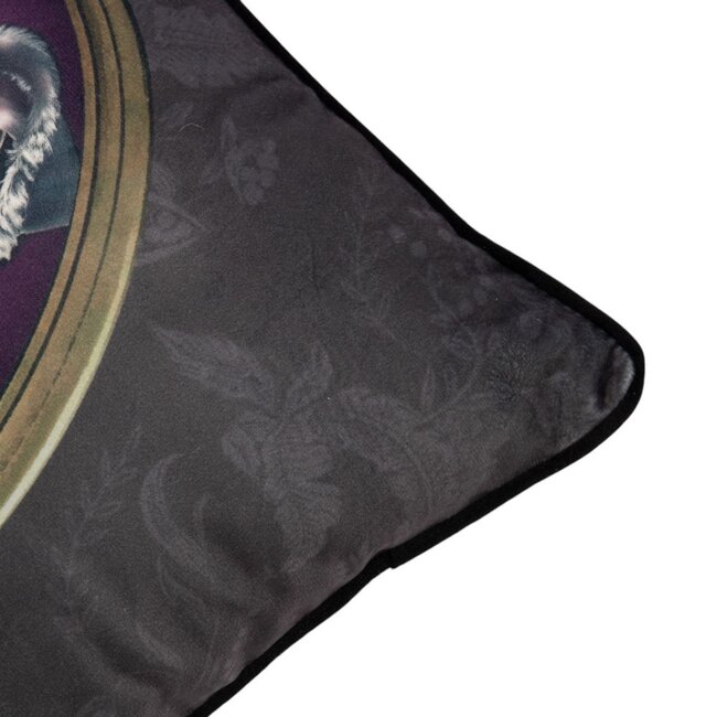 Mars & More Kussen Portret lijstje hond grijs 45x45cm