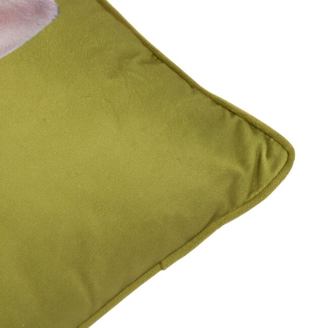 Mars & More Kussen Portret konijn groen 45x45cm