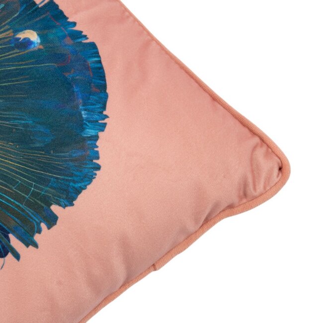 Mars & More Kussen Portret pauw roze 45x45cm