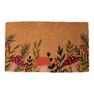 Mars & More Deurmat Kokos handgeweven paddestoelen 75cm