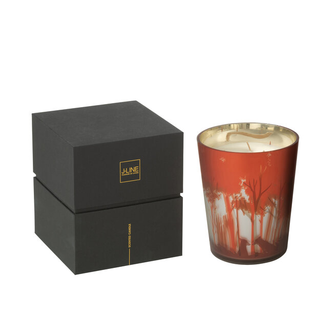 J-Line Geurkaars Noa Forest Soja Rood/Goudkleurig Medium-68H