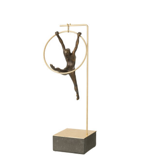 J-Line Gymnast Hoop Beta Hars Zwart/Goudkleurig