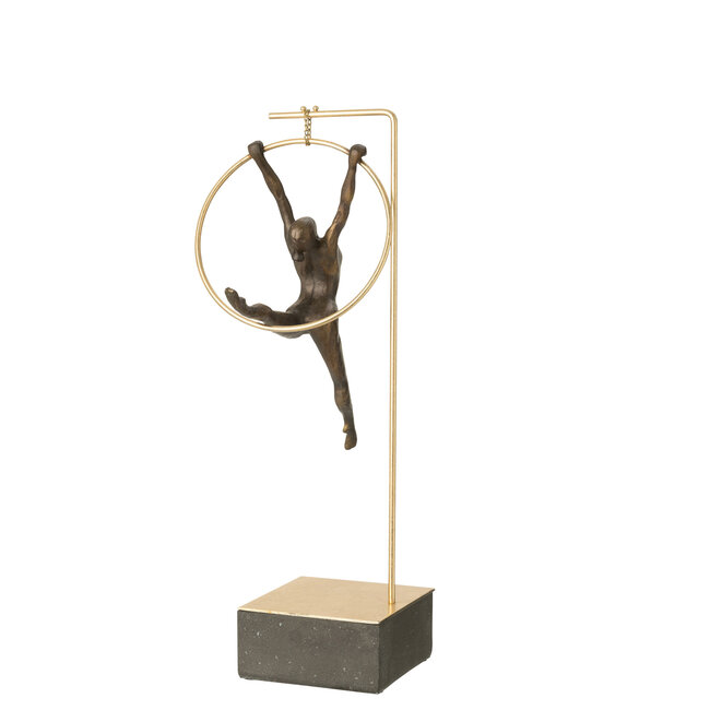 J-Line Gymnast Hoop Beta Hars Zwart/Goudkleurig