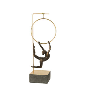 J-Line Gymnast Hoop Alpha Resin Zwart/Goudkleurig
