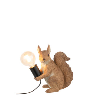 J-Line Tafellamp Eekhoorn Polyresin Karamel