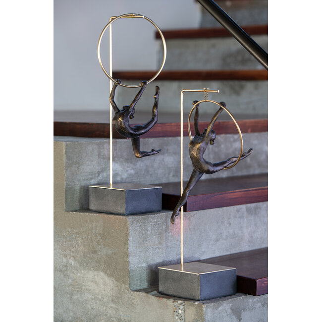 J-Line Gymnast Hoop Alpha Resin Zwart/Goudkleurig