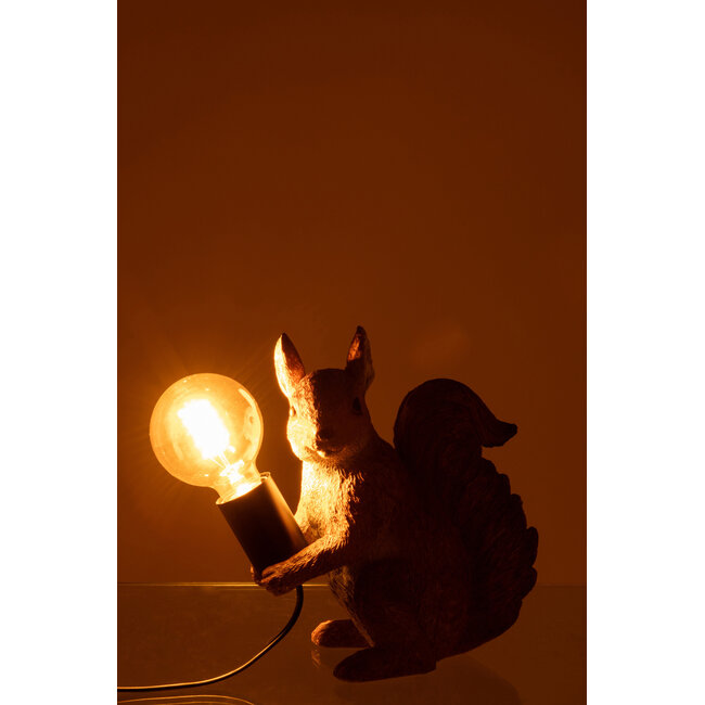 J-Line Tafellamp Eekhoorn Polyresin Karamel