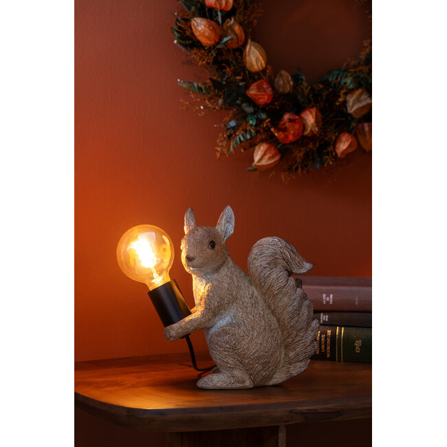 J-Line Tafellamp Eekhoorn Polyresin Karamel