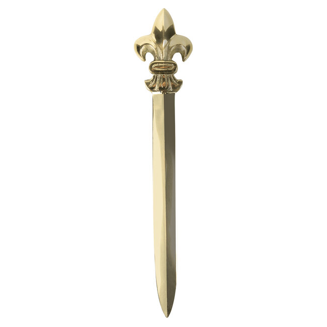 Mars & More vintage koper briefopener fleur de lis 24cm*