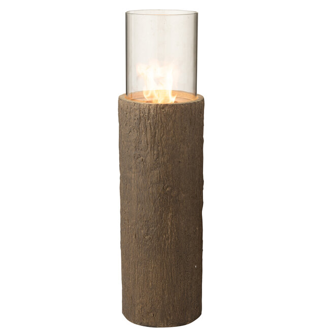 J-Line Vuurkorf Ronde Stam Magnesium Bruin Medium