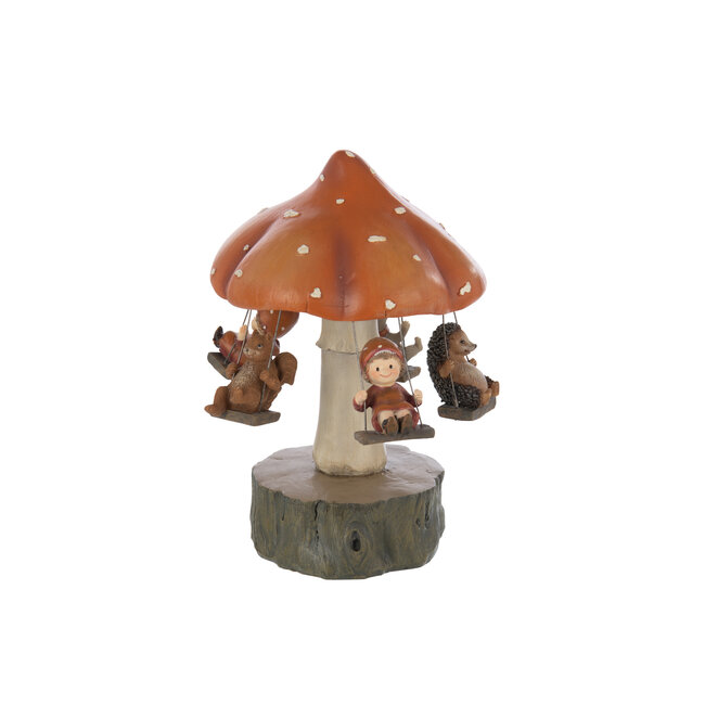 J-Line Carrouselpaddestoel + Kinderlimoenpoeder Veelkleurig