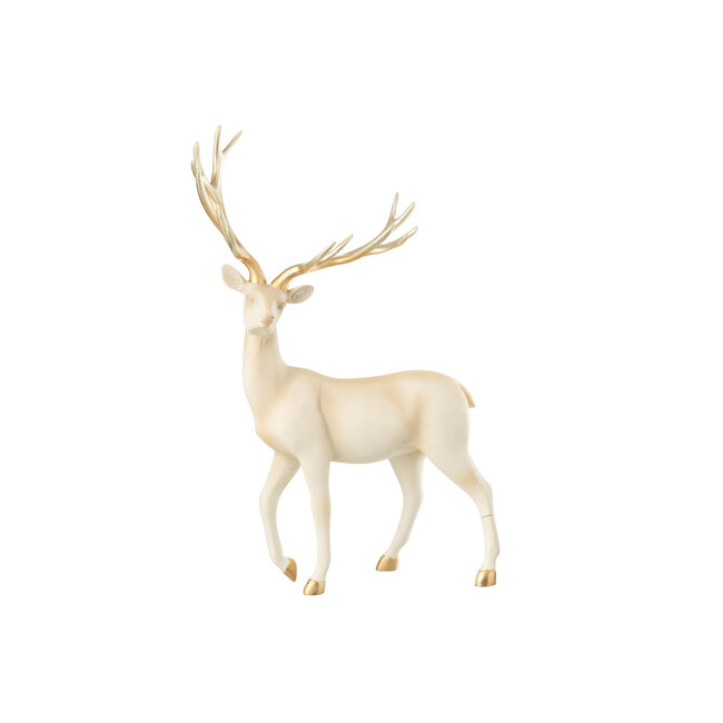 J-Line Deer Walking Limepowder Lichtbeige/Goudkleurig