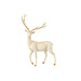 J-Line Deer Walking Limepowder Lichtbeige/Goudkleurig