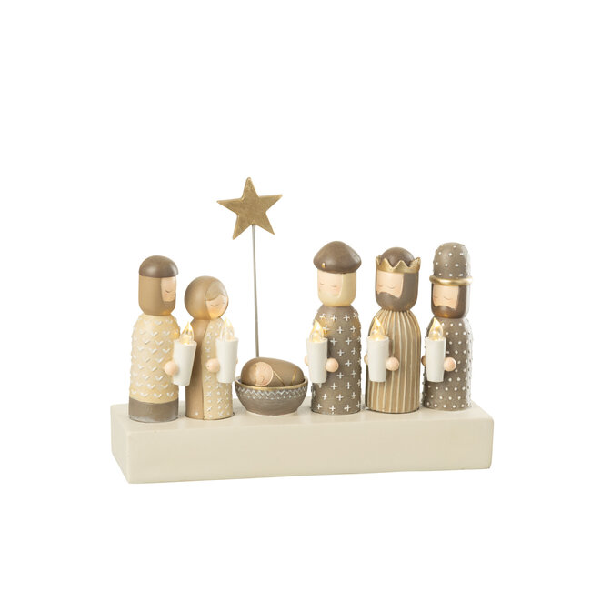 J-Line Kerstverlichting Led Kaarsen Limepowder Veelkleurig