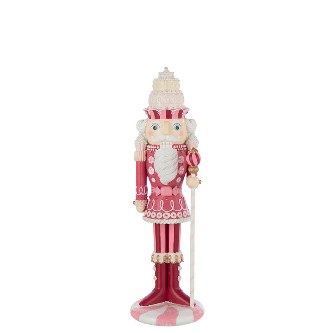 J-Line Notenkraker Snoep Hars Wit/Roze Medium