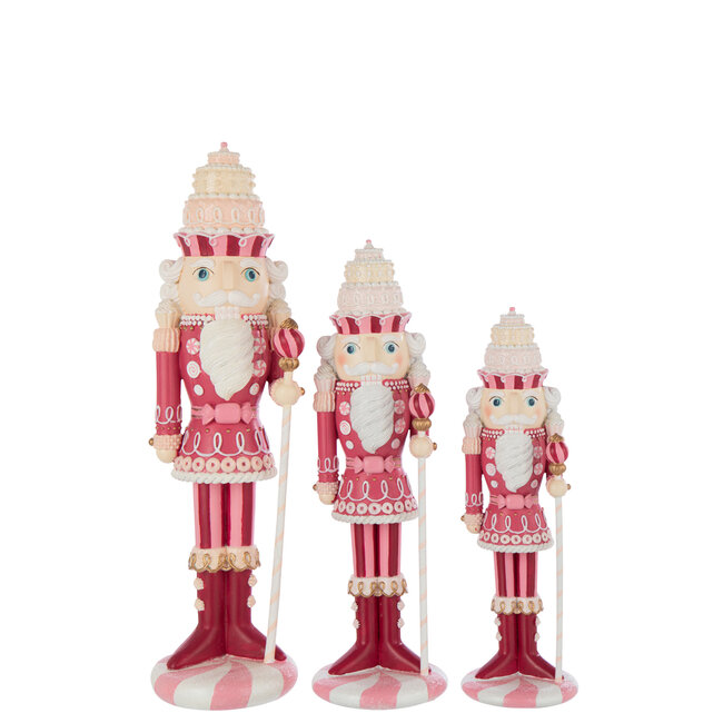 J-Line Notenkraker Snoep Limoenpoeder Wit/Roze Groot