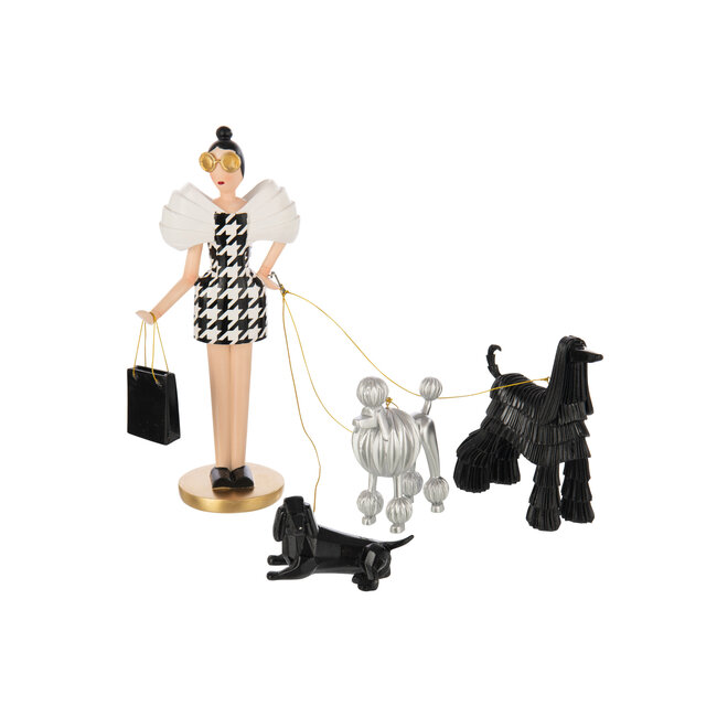J-Line Lady + Dogs Pied-De-Poule Limepowder Multicolored