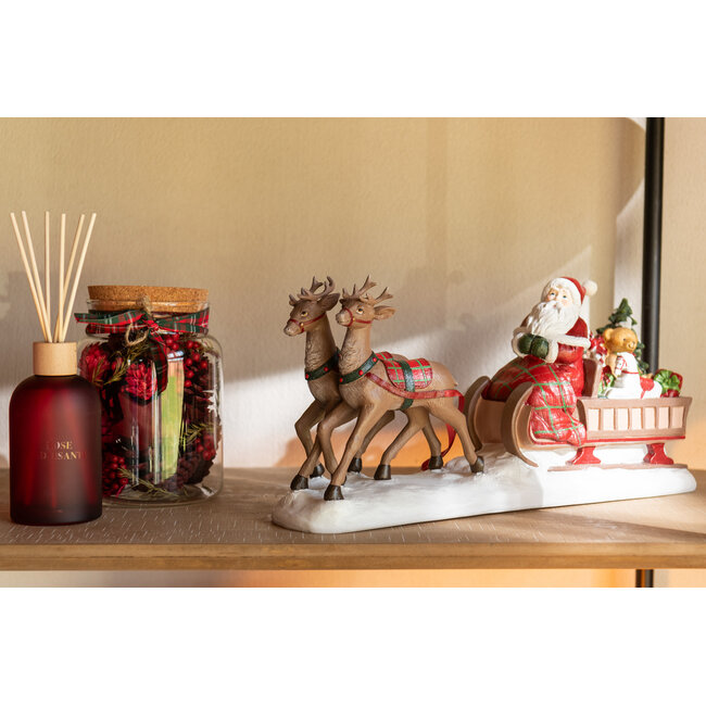 J-Line Kerstman Slee + Hert Limepowder Veelkleurig