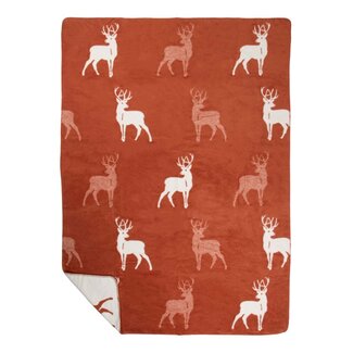 Mars & More plaid hert all over roest 150x200cm