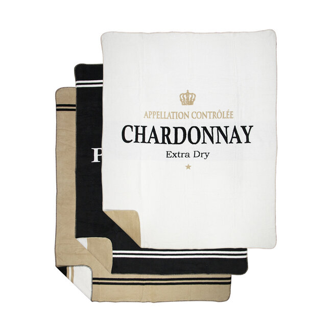 Mars & More plaid wijn prosecco zwart 150x200cm