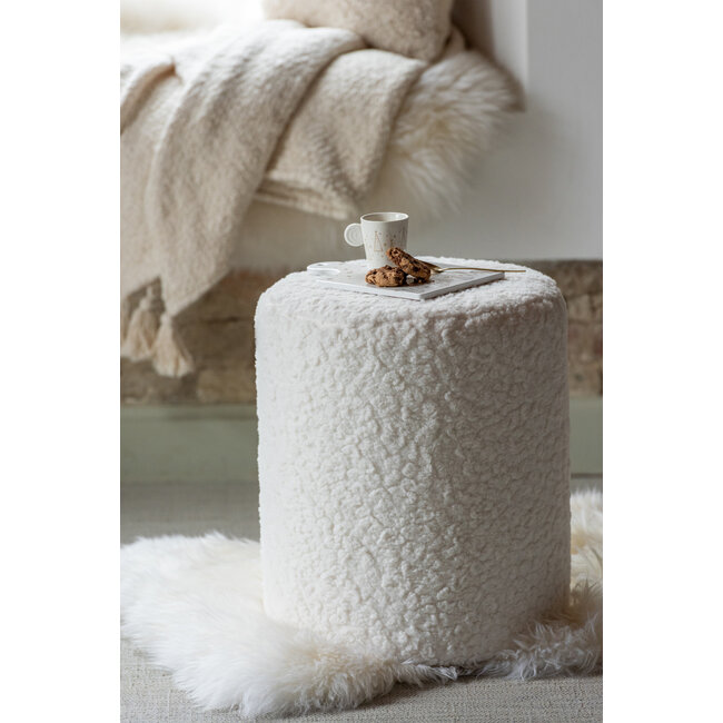 J-Line Kruk Bont Mdf Wit