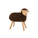 J-Line Schaap Decoratief Beukenhout/Imitatiebont Naturel/Donkerbruin Groot