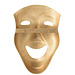 J-Line Figuur Abstract Gezichtsmasker Aluminium Goudkleurig Groot