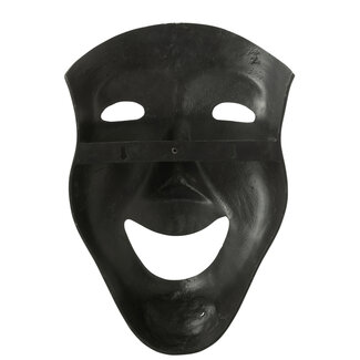 J-Line Figuur Abstract Gezichtsmasker Aluminium Zwart Groot