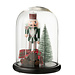 J-Line Decoratieve stolp Notenkraker Glas Kerst Rood/Donkergroen Groot