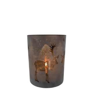 Mars & More Theelichthouder rendier brons klein 8cm