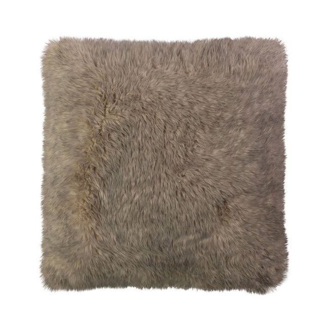 Mars & More Kussen ruit faux fur rood 50x50cm