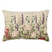 Mars & More kussen geborduurd wilde bloemen paarse ridderspoor 40x60cm