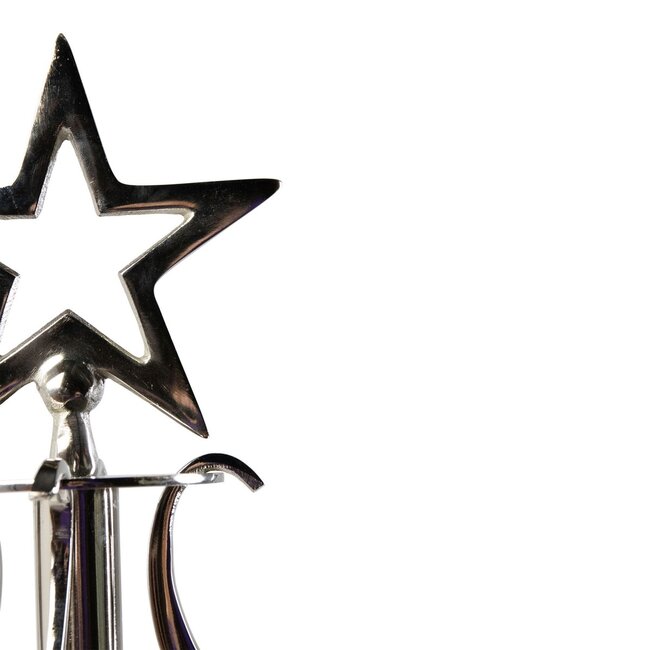 Mars & More Kaarsen Standaard kerstboom zilver h72 d42cm