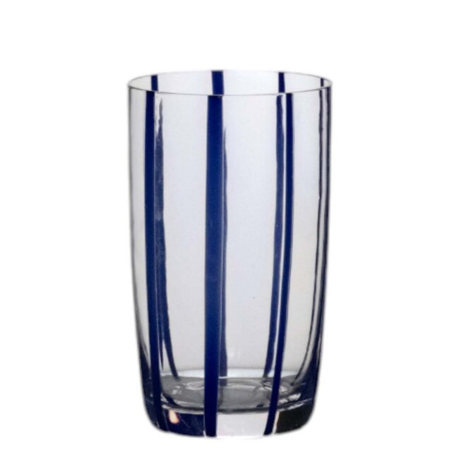 Mars & More Waterglass Blue Stripe h13 d8