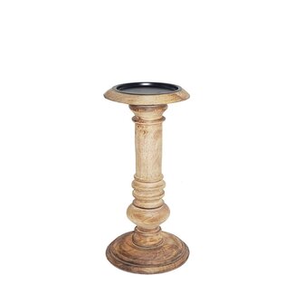 Mars & More kandelaar mango hout bol 20cm