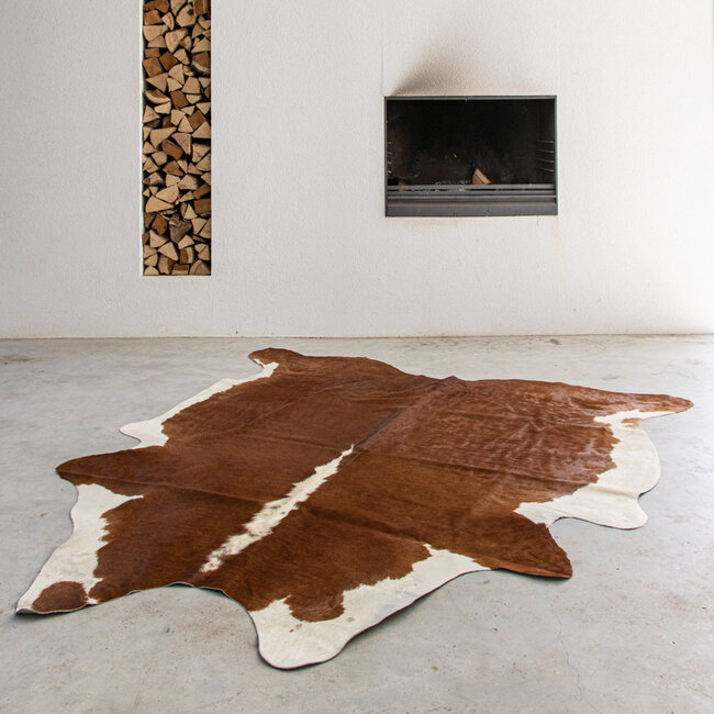 Mars & More vloerkleed koe bruin/wit 250cm