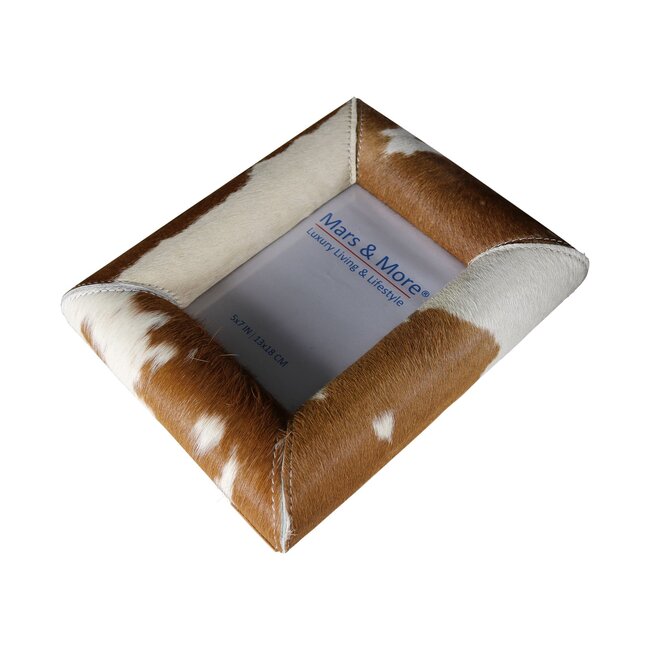 Mars & More fotolijst koe bol bruin/wit 18x13cm