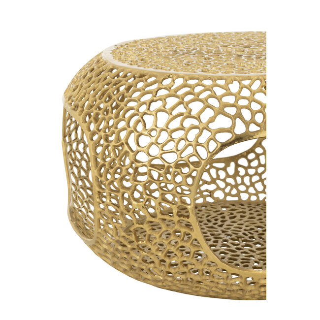 J-Line Koffietafel Aluminium Goudkleurig Klein