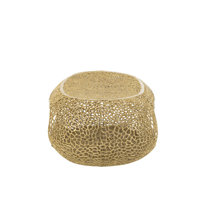 J-Line Salontafel Ovaal Aluminium Goudkleurig Groot